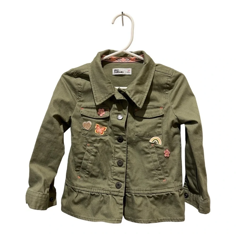 Epic Threads 2T Green Jacket with embellishments
